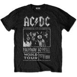 ACDC Black T Shirt - Highway To Hell World Tour 1979/80