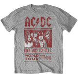 ACDC Grey T Shirt - Highway To Hell World Tour 1979/80