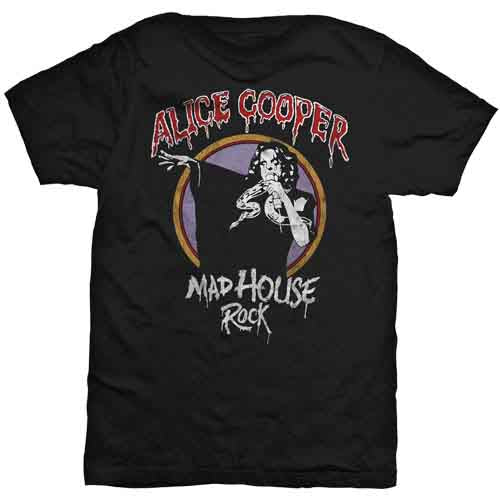Alice Cooper T Shirt - Mad House Rock