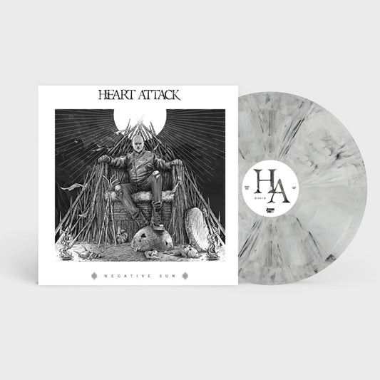 Heart Attack LP - Negative Sun (White/Black Marble Vinyl) | Buy Now For 35.99