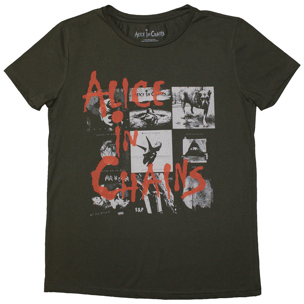 Alice In Chains Woman's T Shirt - Albums Montage