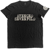 Avenged Sevenfold T Shirt - Logo & Deathbat App Slub