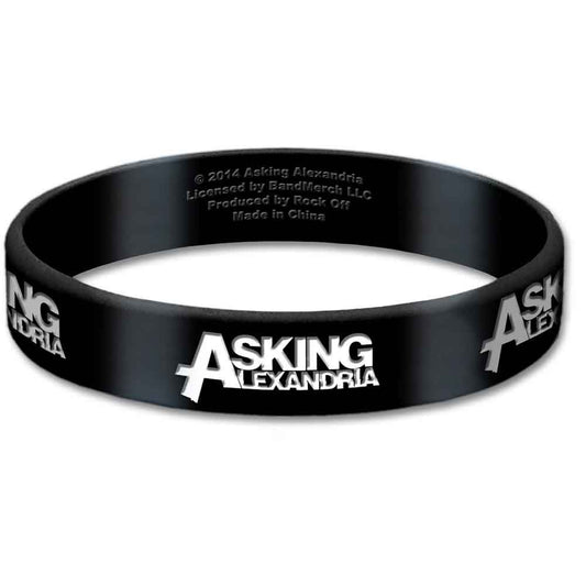 Asking Alexandria Wrist Bands - Rubber Gummy - Logo