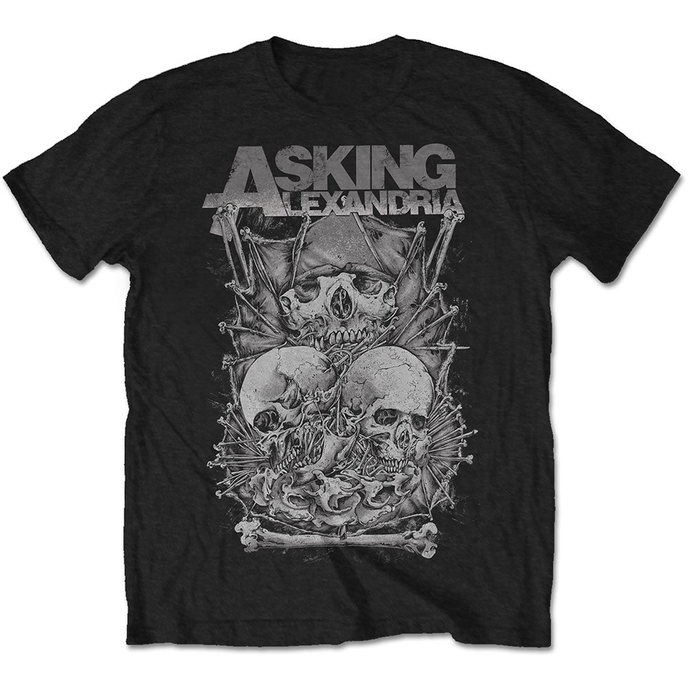 Asking Alexandria T Shirt - Skull Stack