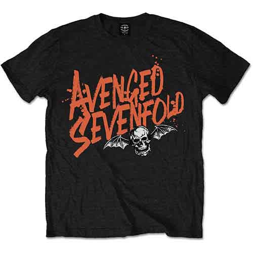 Avenged Sevenfold T Shirt - Orange Splatter Logo