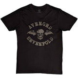 Avenged Sevenfold Black T Shirt - Classic Deathbat Hi-Build
