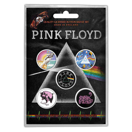 PINK FLOYD Plastic Pin Badge - Prism