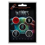 In Flames Plastic Pin Badge - Battles