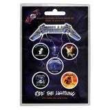 Metallica Plastic Pin Badge - Ride The Lightning