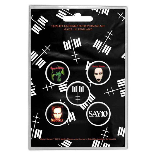 Marilyn Manson Plastic - Pin Badge - Cross Logo