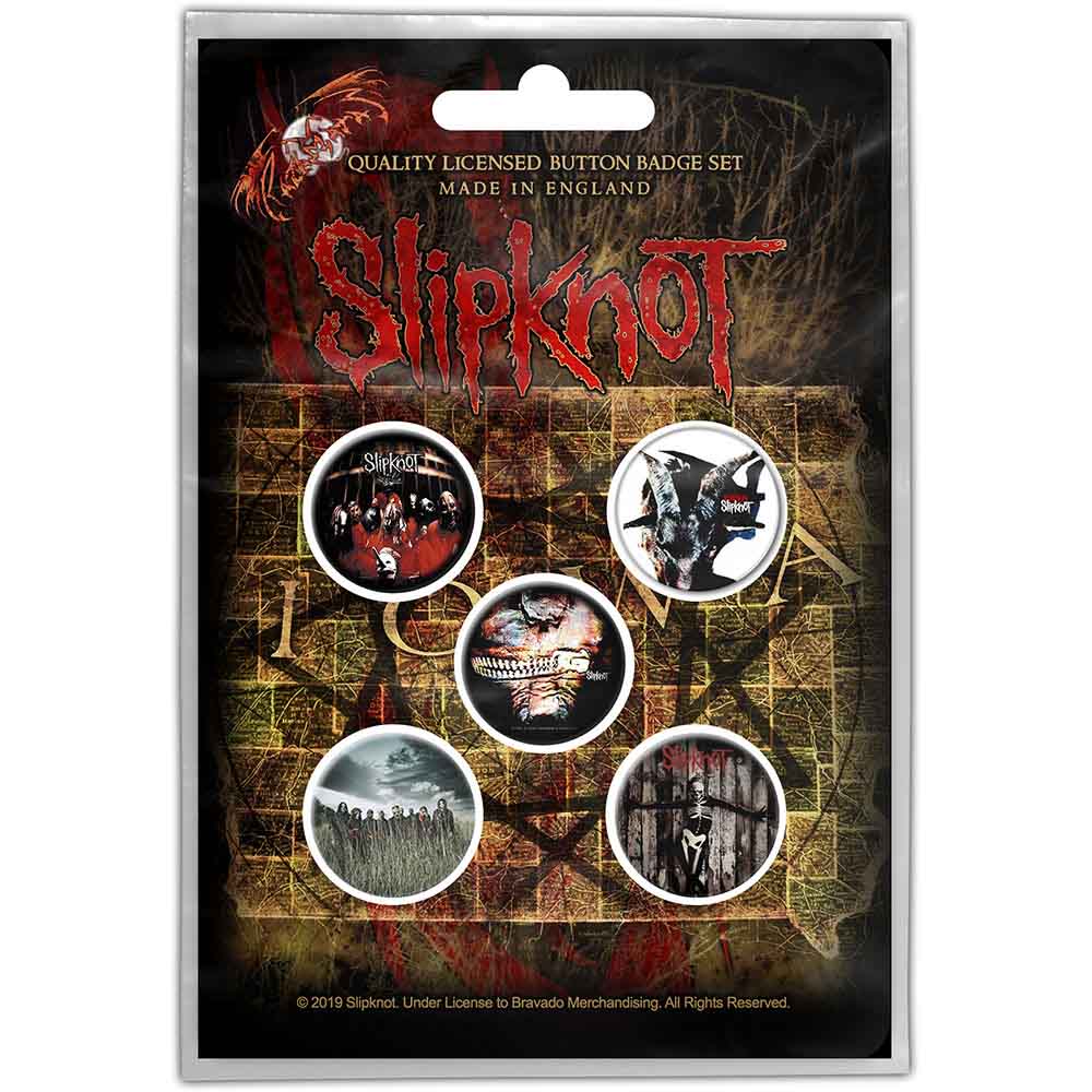 Slipknot Plastic Pin Badge - Albums
