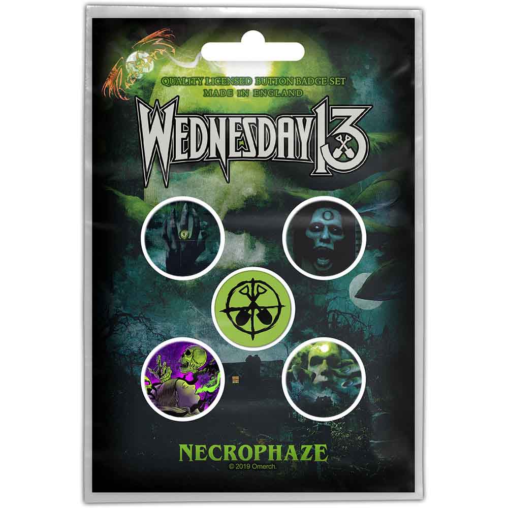 Wednesday 13 Plastic Pin Badge - Necrophaze