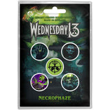 Wednesday 13 Plastic Pin Badge - Necrophaze