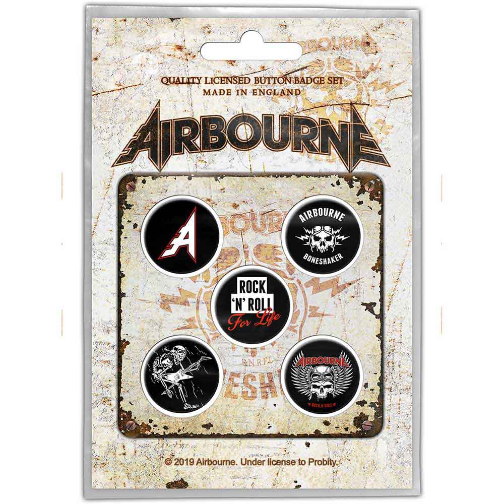 Airbourne Plastic - Pin Badge - Boneshaker