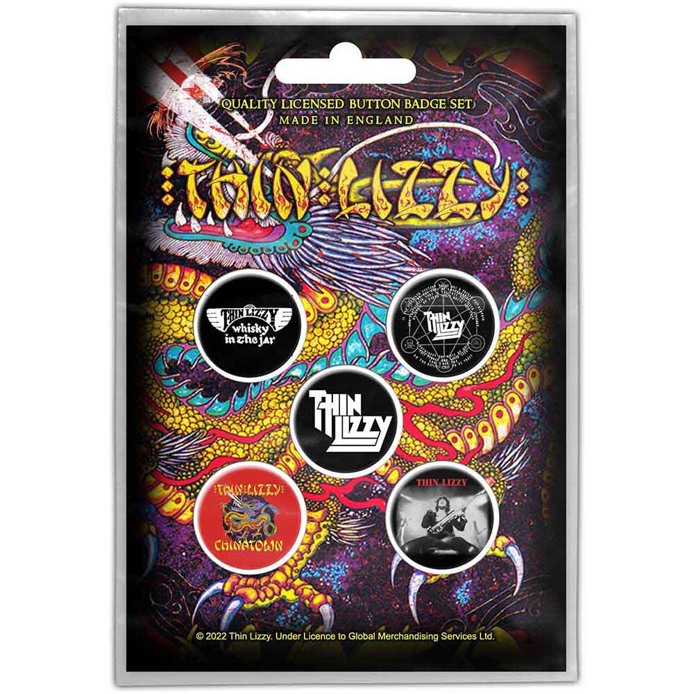 Thin Lizzy Button Badge Pack - Chinatown
