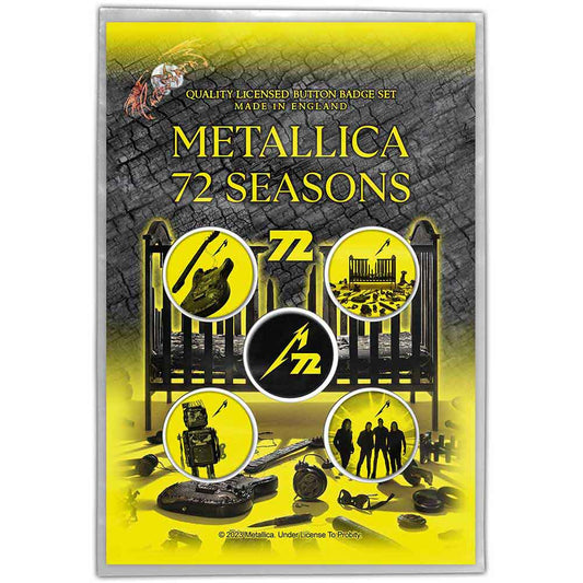 Metallica Plastic Pin Badge - 72 Seasons