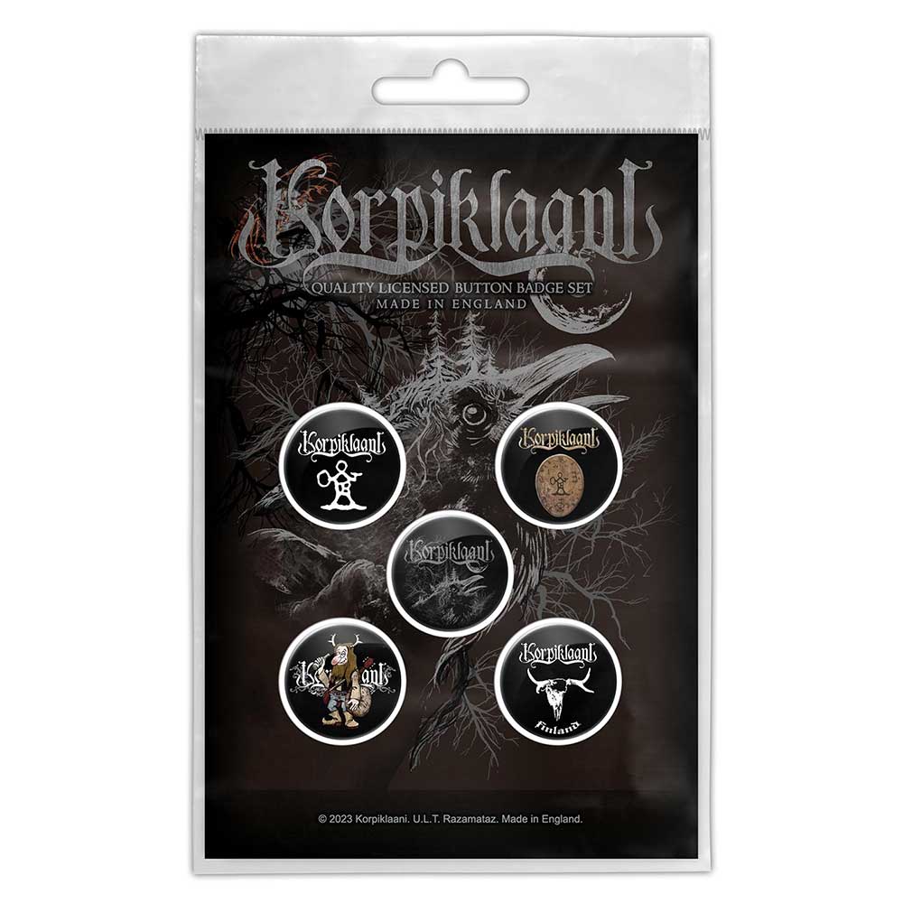 Korpiklaani Plastic Pin Badge - Raven