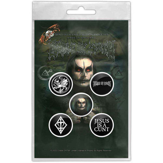 Cradle Of Filth Plastic Pin Badge - Hammer Of The Witches/Dani