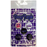 Deep Purple Plastic Pin Badge - Skulls | Buy Now For 9.99