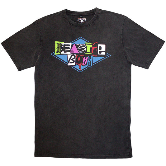 Beastie Boys T Shirt - Multicolour Logo Stone Wash