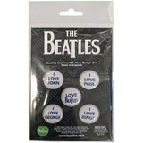The Beatles Plastic Pin Badge - I Love The Beatles