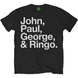 The Beatles Black T Shirt - John Paul George & Ringo