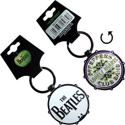 The Beatles Standard Keychains - Drop T/Sgt Pepper Drum Double-Sided