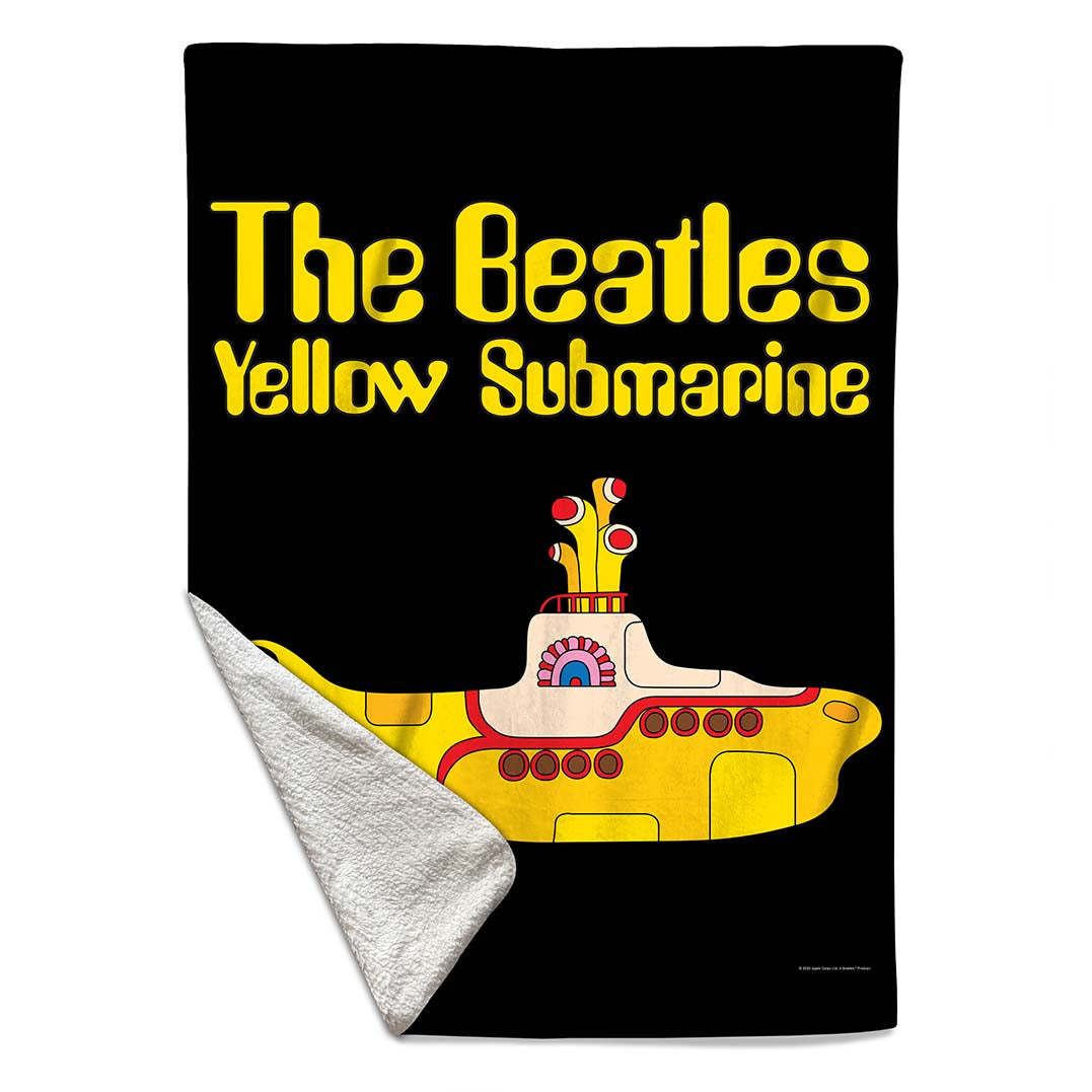 Rocksax The Beatles Sherpa Fleece Blanket - Yellow Submarine  | Buy Now From £39.99