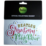 The Beatles Fridge Magnets - Strawberry Fields Forever Logo Embossed