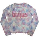 The Beatles Womens Mesh Long Sleeve Crop Top - Drop T Logo