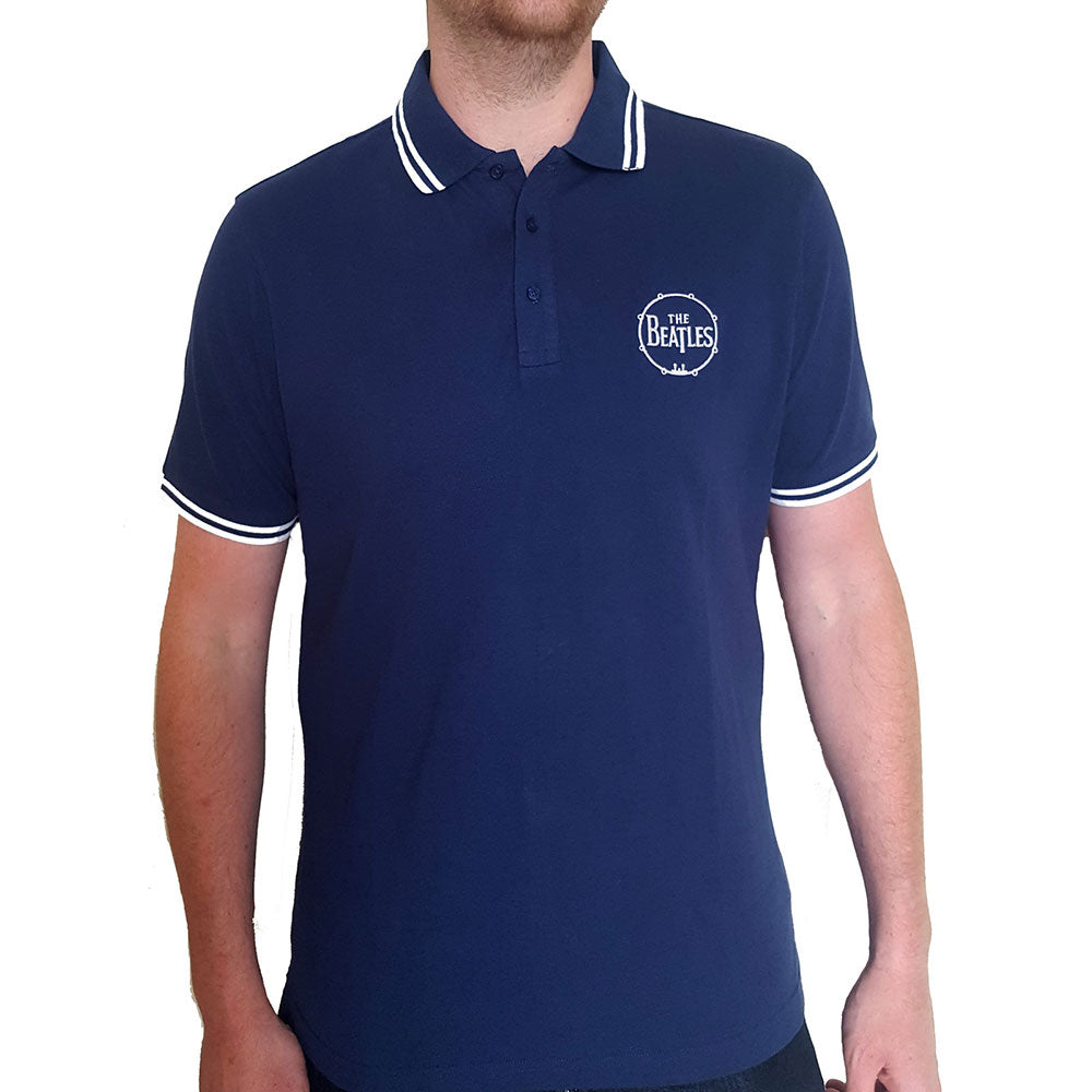 The Beatles Polo Shirt - Drum Logo | Buy Now For 24.99