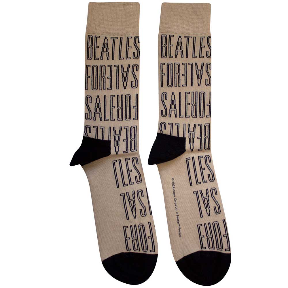 The Beatles Ankle Socks - For Sale Text Outlines Repeat