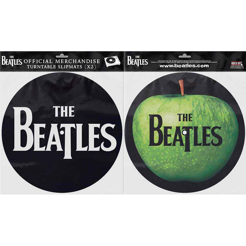 The Beatles Slipmat 2 Pack - Drop T Logo & Apple