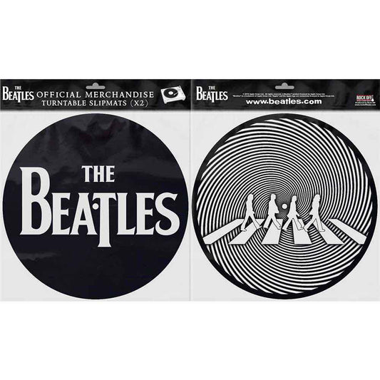 The Beatles Slipmat - 2 Pack - Drop T Logo & Crossing Silhouette