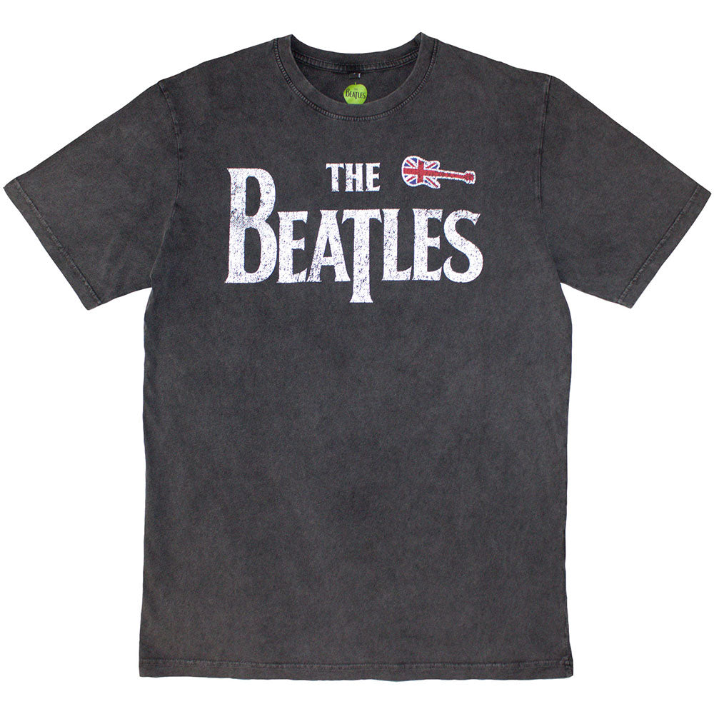 The Beatles T Shirt - Guitar & Drop T Stone Wash