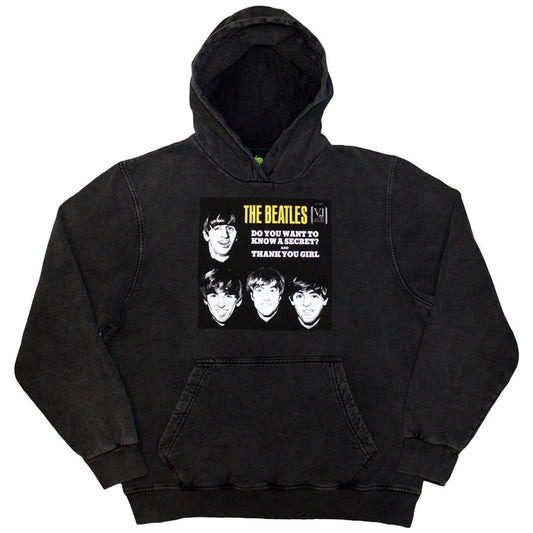 The Beatles Stone Wash Pullover Hoodie - VJ Sercret Sleeve Stone Wash