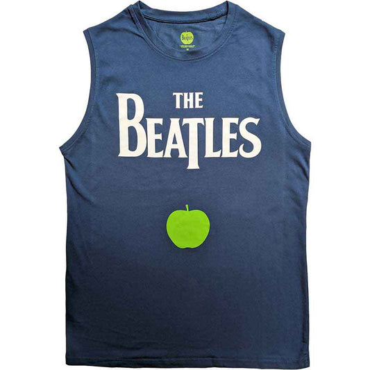 The Beatles Vest Top - Drop T Logo & Apple