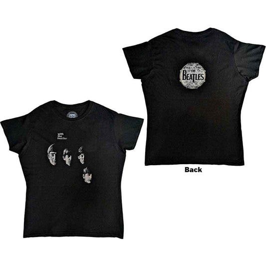 The Beatles Women's T Shirt - Vtge With Beatles | Buy Now For 24.99
