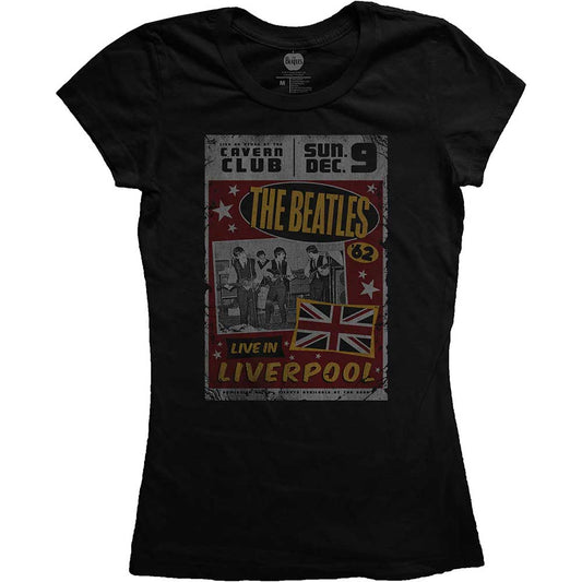 The Beatles Woman's T Shirt - Live In Liverpool
