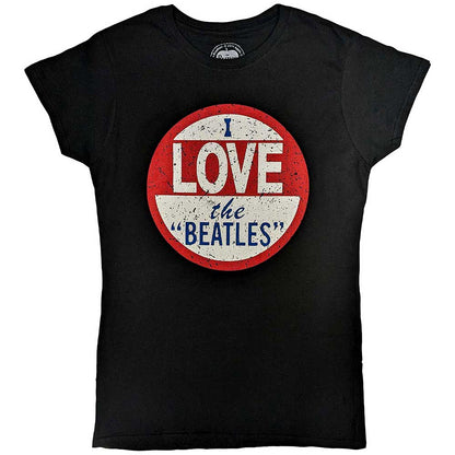 The Beatles Woman's T Shirt - Vtge I Love The Beatles