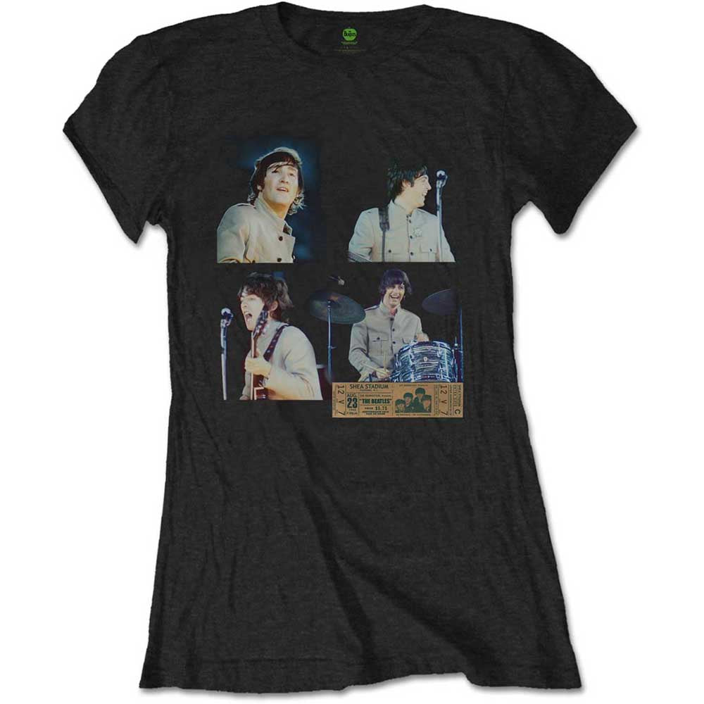 The Beatles Woman's T Shirt - Shea Stadium Shots