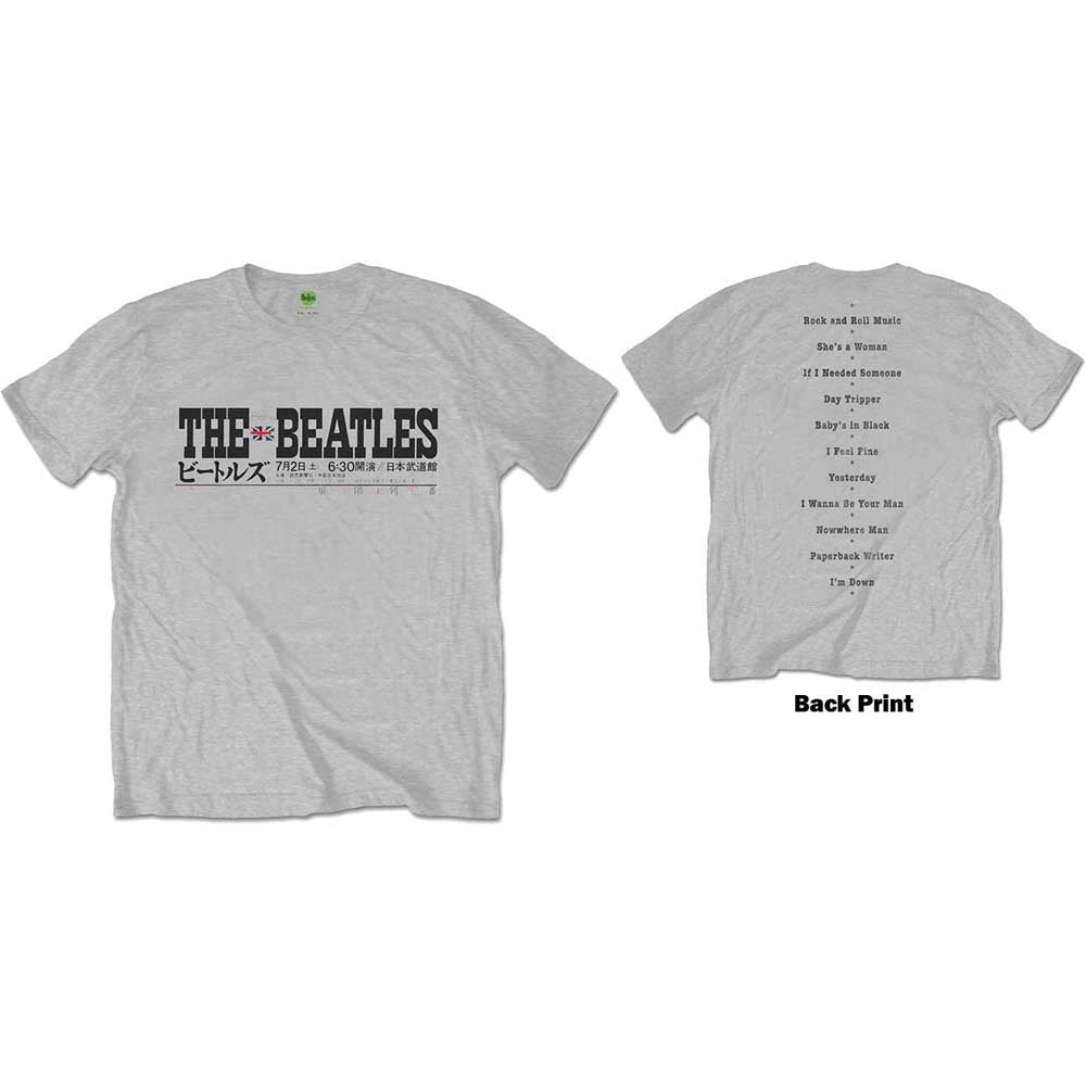 The Beatles T Shirt - Budokan Set List | Buy Now For 24.99