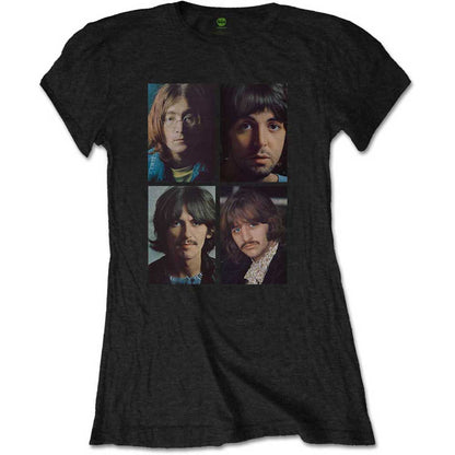 The Beatles Woman's T Shirt - White Album Faces