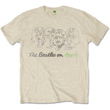 The Beatles T Shirt - Outline Faces On Apple