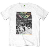 The Beatles White T Shirt - Rooftop Songs Gradient