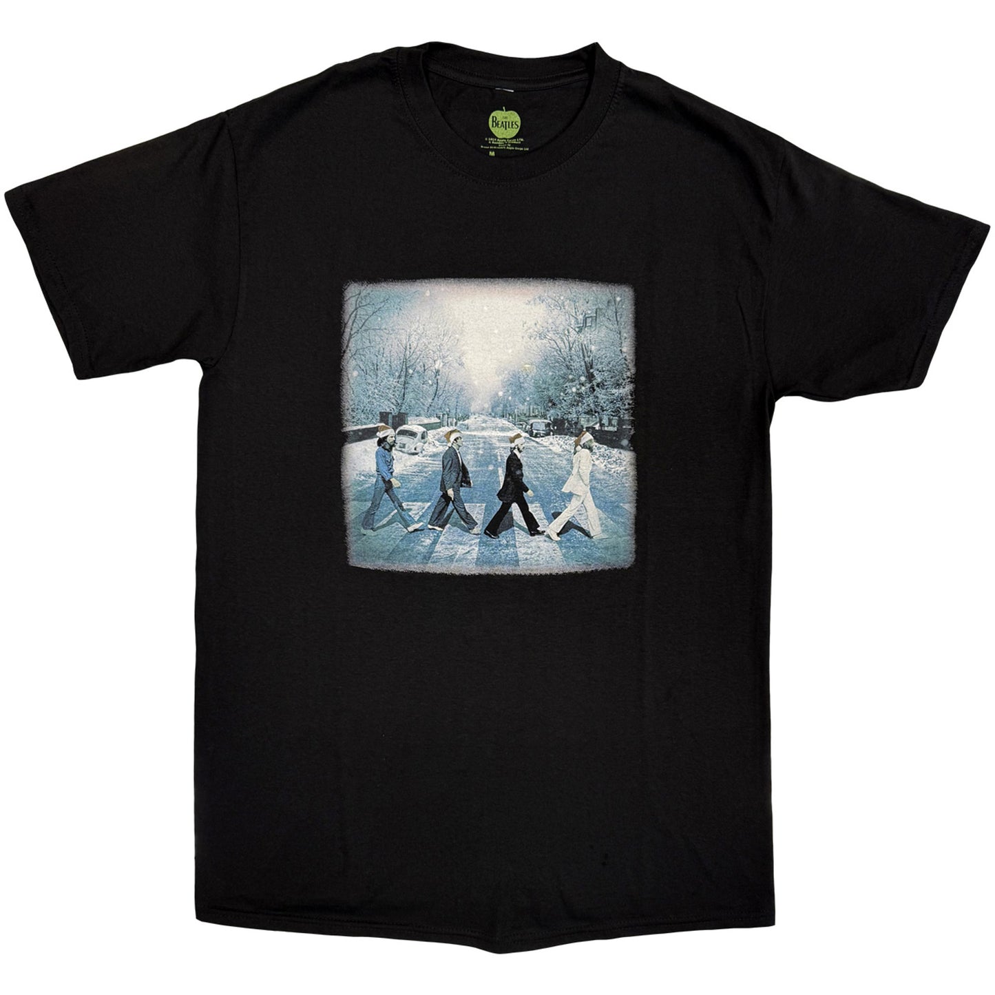 The Beatles Black T Shirt - Abbey Christmas