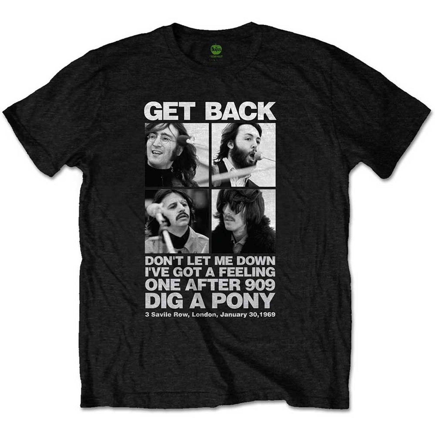 The Beatles Black T Shirt - 3 Savile Row