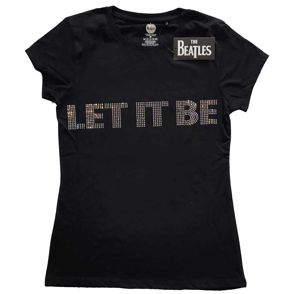 The Beatles Woman's T Shirt - Let It Be Diamante