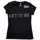 The Beatles Woman's T Shirt - Let It Be Diamante