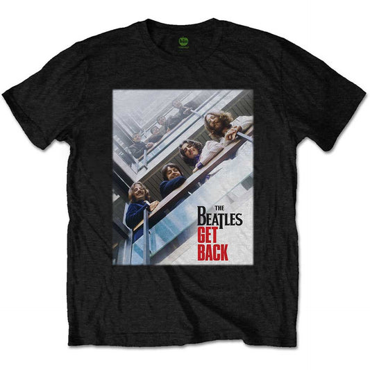 The Beatles Black T Shirt - Get Back Poster